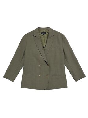 ASM ANNA Blazer Women’s Size Small‎ Green Double-Breasted Tailored Jacket